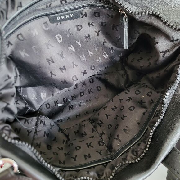 DKNY Tilly LOGO Small Zip Tote Black 12 X 8 - Picture 10 of 13